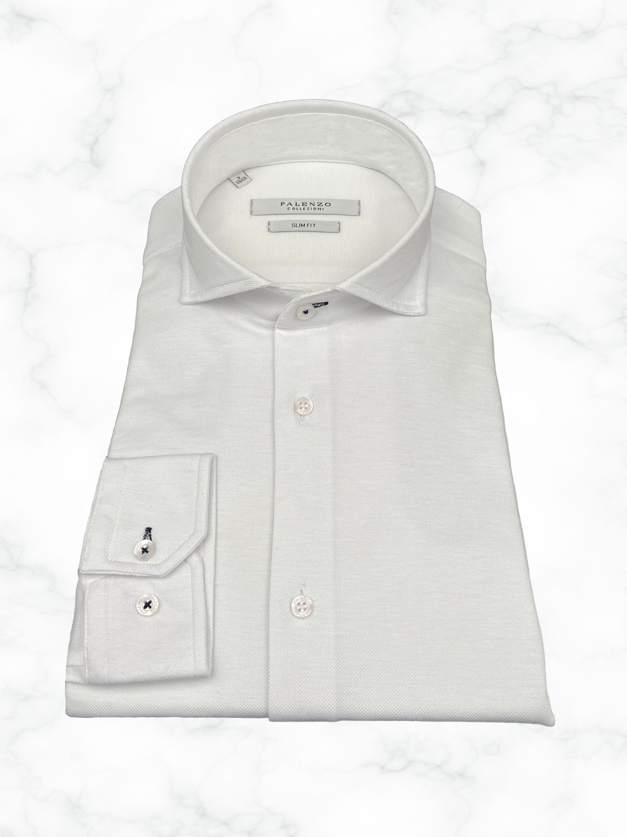Chemise col italien Blanc – Palenzo Collezioni